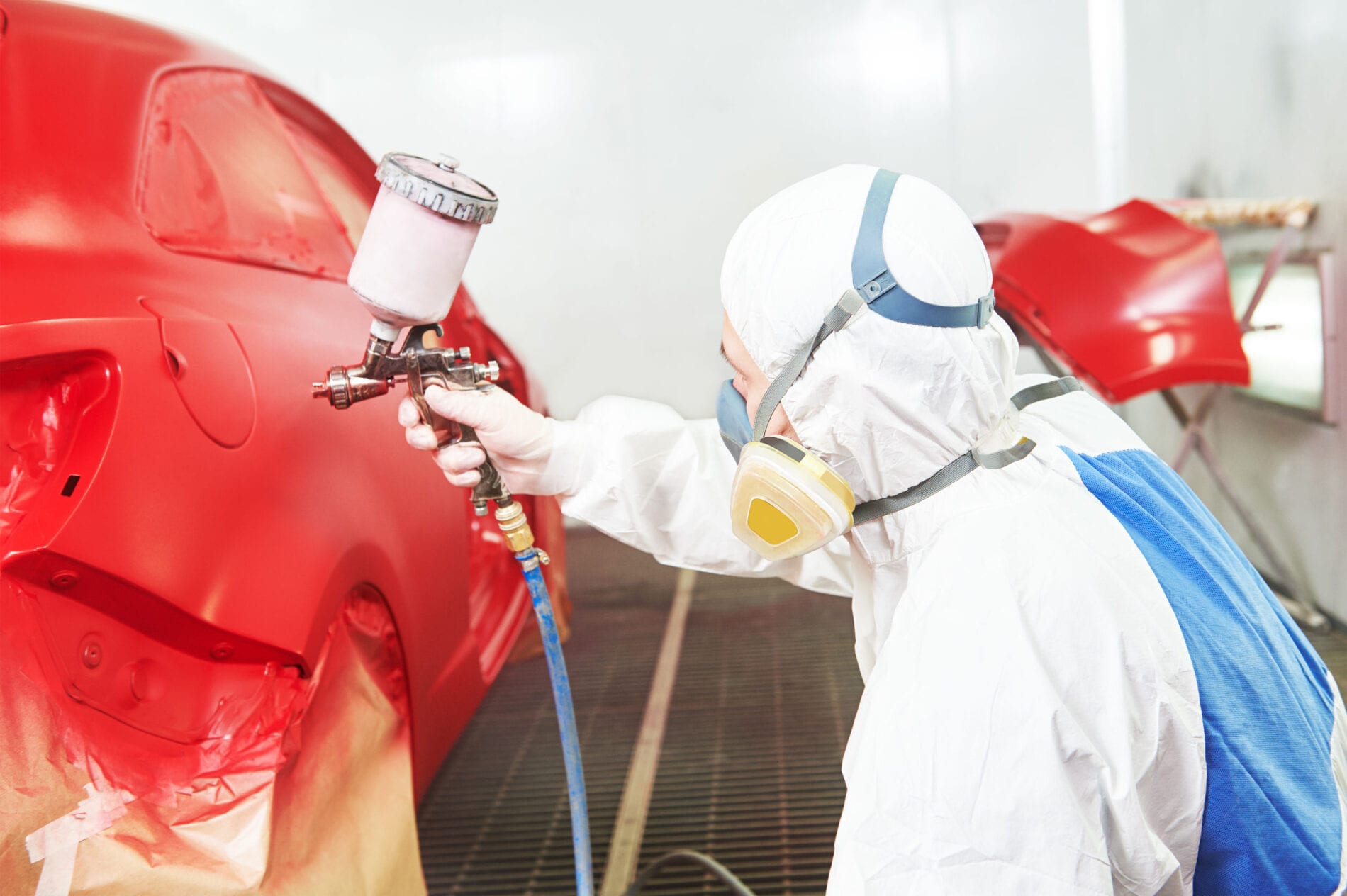 car painting in chamber